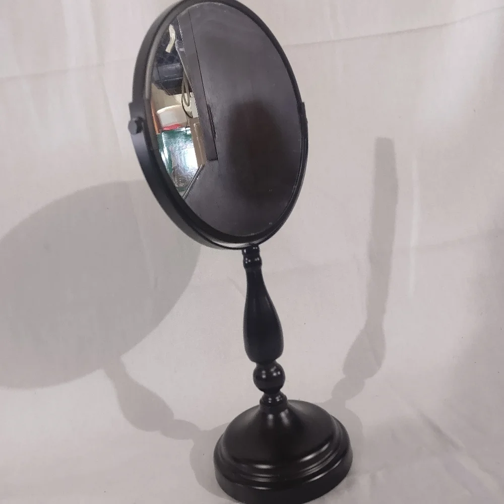 Modern 360 Degree Swivel Vanity Mirror Oil Rubbed Bronze Metal Dual Magnificati